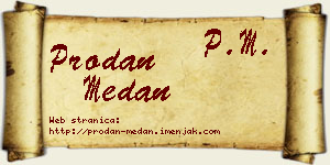 Prodan Medan vizit kartica